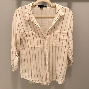 Sanctuary Striped Boyfriend Button Up